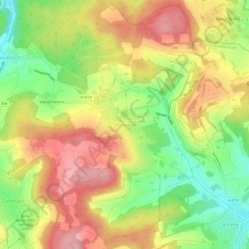 Salzstetten topographic map, elevation, terrain