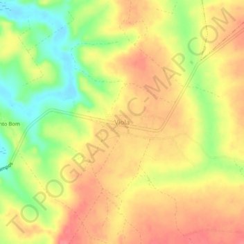 Viola topographic map, elevation, terrain