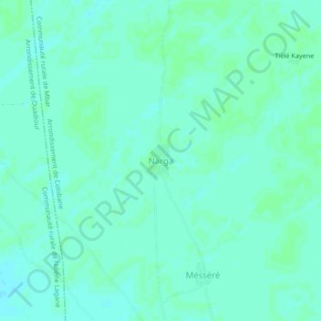 Narga topographic map, elevation, terrain