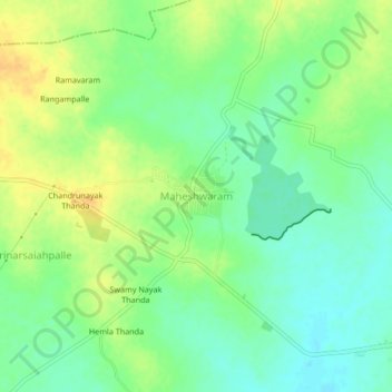 Maheshwaram topographic map, elevation, terrain