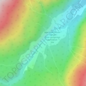 Meager Creek Hotspring topographic map, elevation, terrain