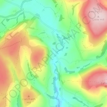 Cregrina topographic map, elevation, terrain