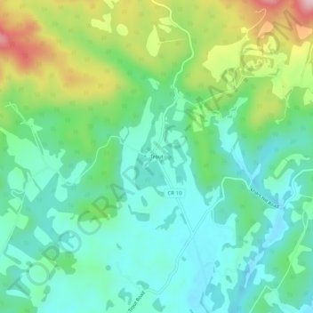 Trout topographic map, elevation, terrain