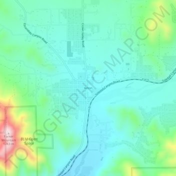 Acton topographic map, elevation, terrain