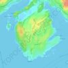Hardanger topographic map, elevation, terrain