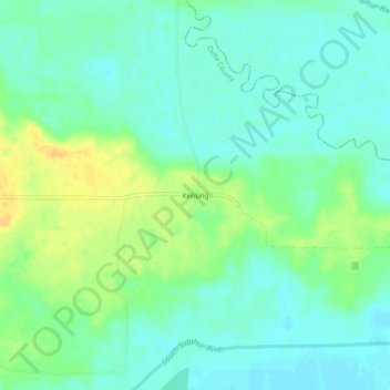 Kensing topographic map, elevation, terrain