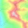 Huron Peak topographic map, elevation, terrain