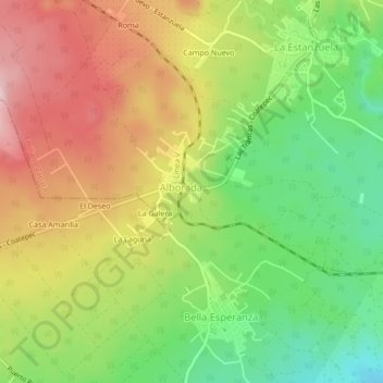 Quinta Alborada topographic map, elevation, terrain