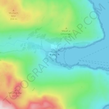 Kinloch topographic map, elevation, terrain