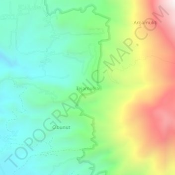 Tejamulya topographic map, elevation, terrain