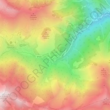 Chiotti topographic map, elevation, terrain
