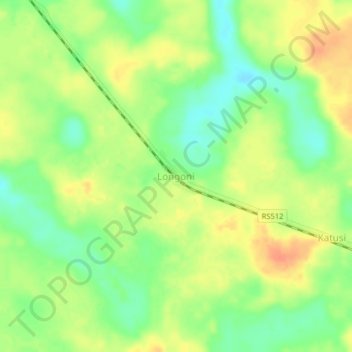 Longoni topographic map, elevation, terrain