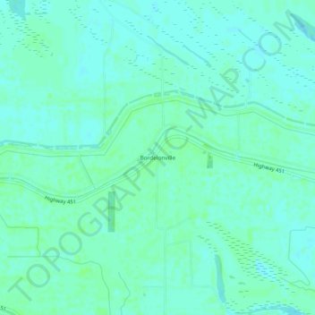 Bordelonville topographic map, elevation, terrain