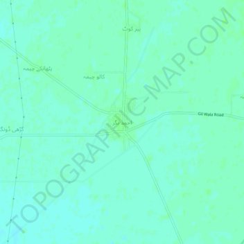 Ahmad Nagar topographic map, elevation, terrain