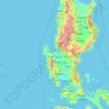 Pangasinan topographic map, elevation, terrain