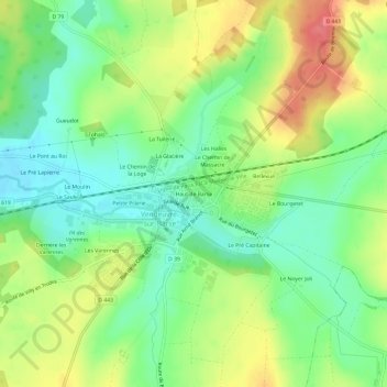 Haut de Barse topographic map, elevation, terrain