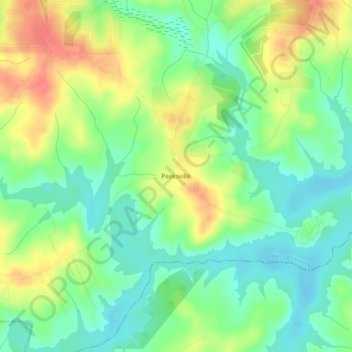 Peeksville topographic map, elevation, terrain