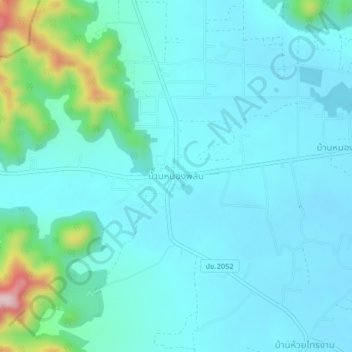 Ban Nong Phlap topographic map, elevation, terrain