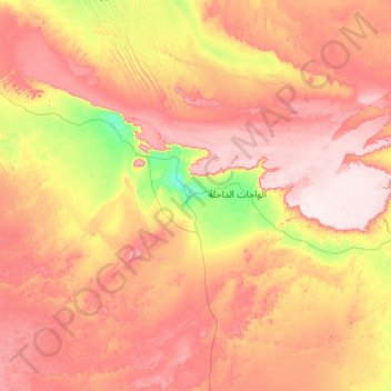 Dakhla Oasis topographic map, elevation, terrain