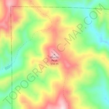 Morris Peak topographic map, elevation, terrain