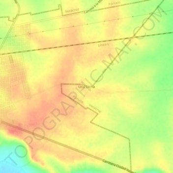 Uno Dicha topographic map, elevation, terrain