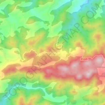 Ait Ichou topographic map, elevation, terrain