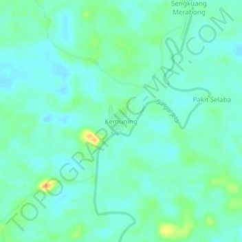 Kemuning topographic map, elevation, terrain