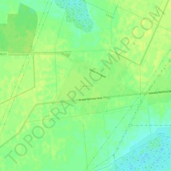 Cazasu topographic map, elevation, terrain