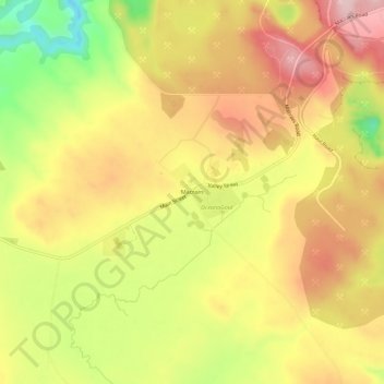 Macraes topographic map, elevation, terrain