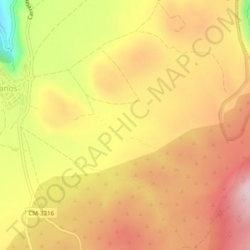 Trassierra topographic map, elevation, terrain