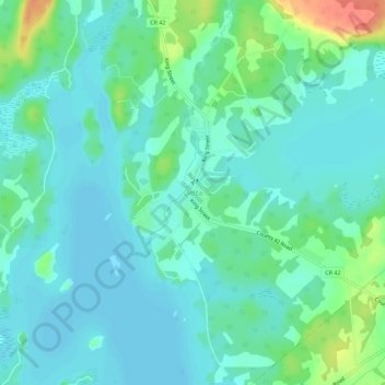 Delta topographic map, elevation, terrain