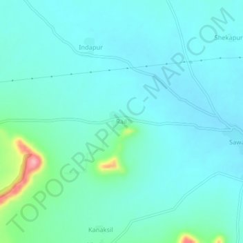 Rail topographic map, elevation, terrain