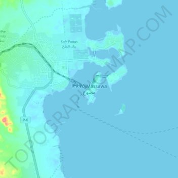 Massawa topographic map, elevation, terrain