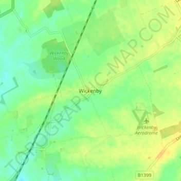 Wickenby topographic map, elevation, terrain