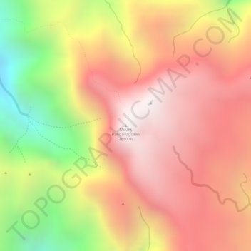 Mount Pandadagsaan topographic map, elevation, terrain