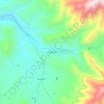 Buen Paso topographic map, elevation, terrain