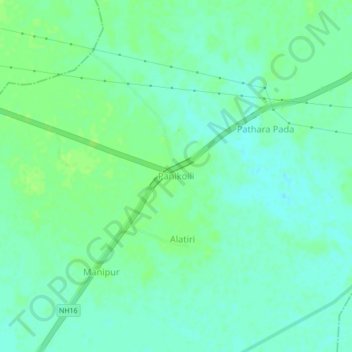 Panikoili topographic map, elevation, terrain