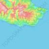 Funchal topographic map, elevation, terrain