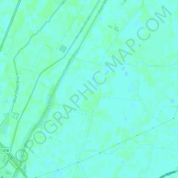 Spalding Marsh topographic map, elevation, terrain