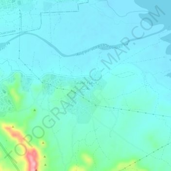 Talate topographic map, elevation, terrain