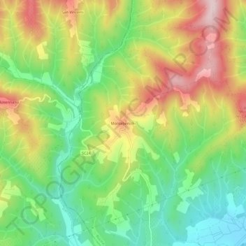 Montebenichi topographic map, elevation, terrain