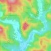 Billys Knob topographic map, elevation, terrain