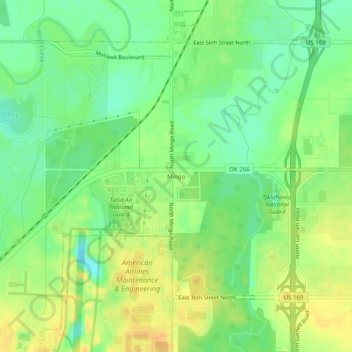 Mingo topographic map, elevation, terrain