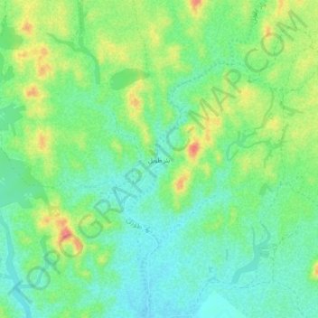 Bir Tawil topographic map, elevation, terrain