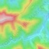 Bartošová topographic map, elevation, terrain