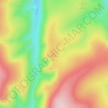 Dewar Hill topographic map, elevation, terrain