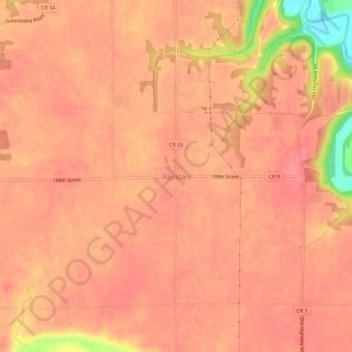 Rapidan topographic map, elevation, terrain