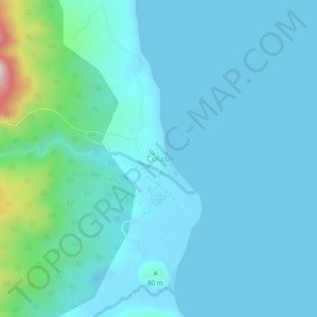 Colasi topographic map, elevation, terrain