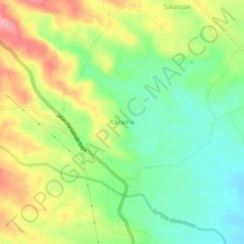 Karama topographic map, elevation, terrain