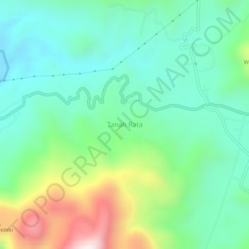 Tanah Rata topographic map, elevation, terrain